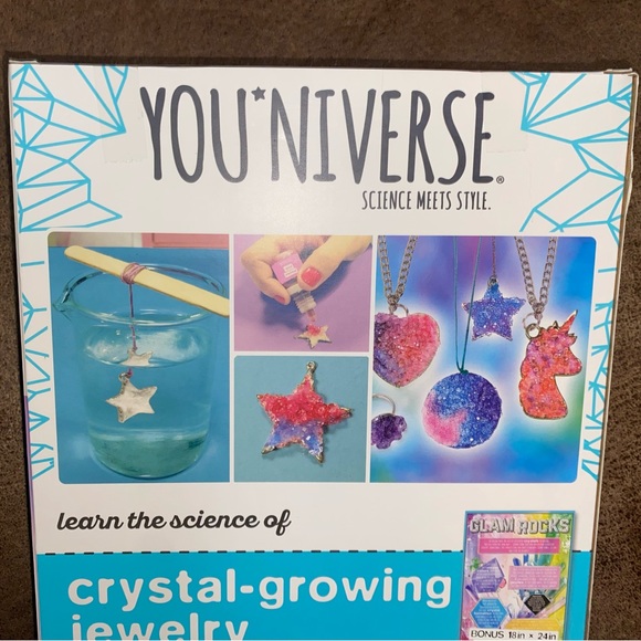STEM You*niverse Crystal Growing DIY Jewelry Kit Necklace Rings Unicorn - Picture 8 of 14